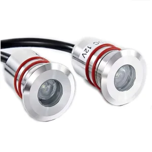Stainless Steel 1W LED Recessed 12V IP68 Waterproof Mini Pool Light, Star Step Deck Floor Garden Light