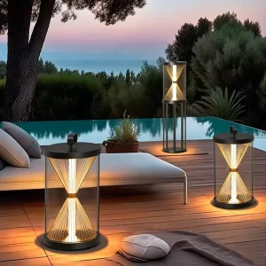 Stainless Steel Acrylic Outdoor Waterproof Garden Light with Glass Lampshade for Lawn Camping