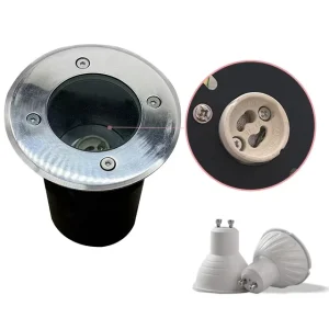 Stainless Steel Die-casting Aluminum Landscape Water Round GU10 Housing Underwater LED Underground Lights