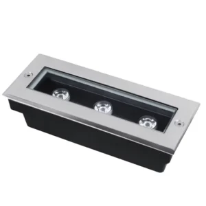 Stainless Steel IP68 Waterproof Square LED Underground Light RGB Glass for Outdoor Buried Garden Landscape Deck Parks Stairs
