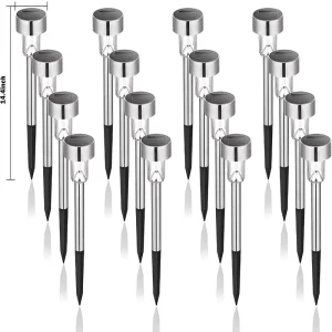 Stainless Steel LED Solar Garden Pathway Landscape Lawn Lamp