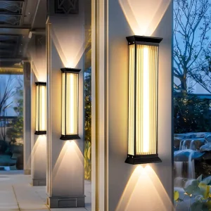 Stainless Steel Outdoor Wall Lamp Spotlight Waterproof Courtyard Villa Exterior Terrace Door Super Bright LED 3000K 50000 Hours