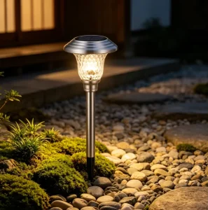 Stainless Steel Solar Path Lights Outdoor Waterproof LED Garden Stake Lights for Lawn Patio Walkway Landscape