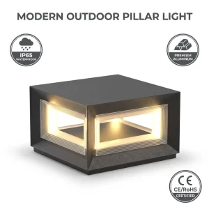 Stainless Steel Waterproof Gate Post Pillar Light for Modern Outdoor Use