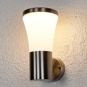 Stainless Steel Waterproof IP44 Polycarbonate Shade Garden E27 Porch Exterior Wall Light Outdoor Modern Warm White