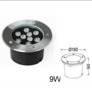 Stainless Steel and Aluminum Semi-Flush Mount IP67 Waterproof LED Inground Light for Gardens Paths and Landscapes