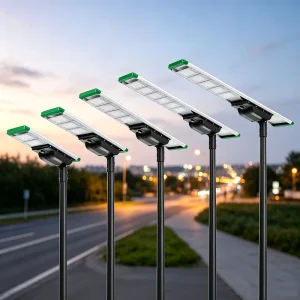Stand Alone Solar Street Light All in One IP66 Waterproof Integrated LED Solar Road Light With Motion Sensor Remote Control