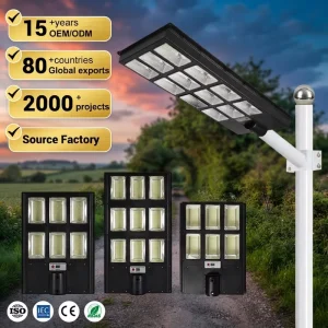 Streetlight All in One 600Watt 800Watt 1000Watt Waterproof Outdoor Road Ip65 Integrated Led Solar Street Lamp