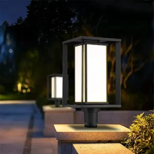 Stylish Contemporary Design Aluminum Waterproof Ip44 Garden Yard Decoration Lighting Fixture Outdoor Post Light