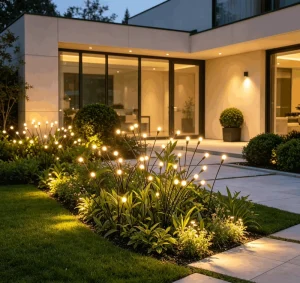Stylish Outdoor Solar Garden Lights Swaying Firefly Lights Waterproof Landscape Lighting for Yard Pathway Patio Decor