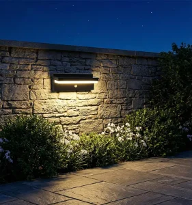 Super Bright 1000 Lumen Solar Sensing Waterproof Wall Lamp LED Garden Light 75pcs SMD2835 Dimmable 2800-3200K/6000-6500K 2000mAh