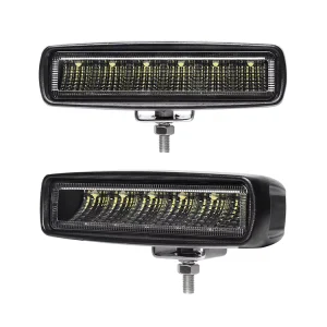 Super Bright 6 Inch 36W Slim Dual Color LED Light Bar Red and White Reverse Brake Work Lamp Spot Flood Combo Truck SUV RB636W