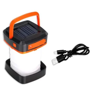 Super Bright Folding Portable Solar Waterproof IP65 USB Rechargeable ABS Camping Lantern with 6000K Daylight LED