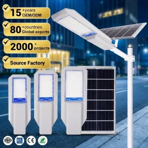 Super Bright Retro Weather Proof Ip65 Aluminum SMD 100w 200w 300w Led Solar Panel Street Light