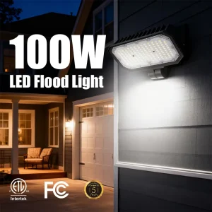 Super Bright SMD IP65 Outdoor Led Flood Light 3500K 5000K 3CCT Tunable ETL Certified Landscape 120 Degree Garden Wall Mount
