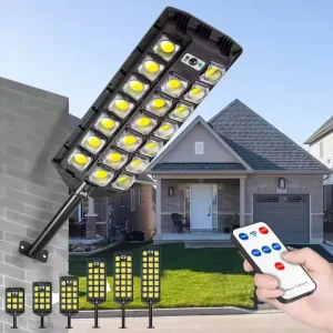 Super Bright Solar Street Garden Light Remote Control Wall Mounted Motion Sensor Gate Solar Light for Outdoor