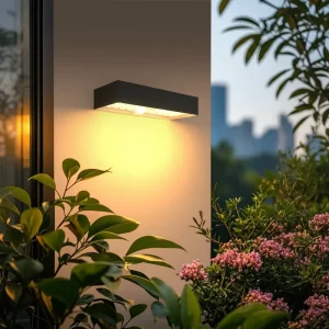 Super Bright Solar Wall Light IP65 Waterproof All in One with PIR Motion Sensor for Outdoor Wall Washing Decor