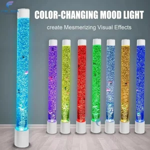 Super Large Sensory Fish Bubble Light Tube Wall Mountable Aquarium Column with Remote 8 Color Changing Lights