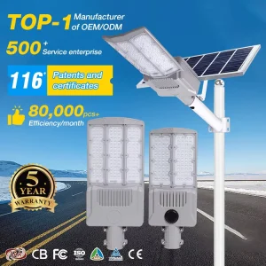 Supplier Waterproof IP66 Outdoor Park Lighting ABS 100W 150W Solar LED Street Light