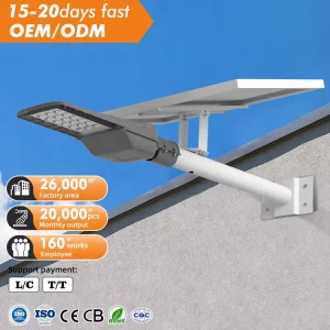 Support L C Pay New Design Ip65 Waterproof 90Watt Aluminum Road Garden Landscape Integrated Led Solar Streetlight