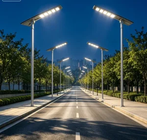 Sustainable Infrastructure Lighting High Brightness LED Off Grid Solar Street Light Solar All in One Street Light for Highways