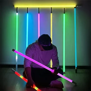 T8 LED Tube Light Colorful Changing Remote Control RGB Light Tube with Tripod Stand