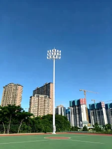 TIANHUANG Polygonal High Mast Steel Light Pole Hot Dip Galvanized 18-50m Height Easy Installation Outdoor Use