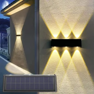 TSINYE LED Modern Solar Lights Outdoor Waterproof Up and Dawn Wall Light Outdoor Sunset Landscape Lighting for Wall Backyard
