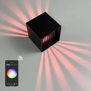 TUYA Wi-Fi APP Controlled Smart LED Wall Lights IP65 AC Powered RGB+W Color Outdoor Use Dimmable CRI>80