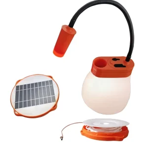 TY5 Outdoor Solar LED Camping Lantern, ABS, Rechargeable Cordless Emergency Lamp