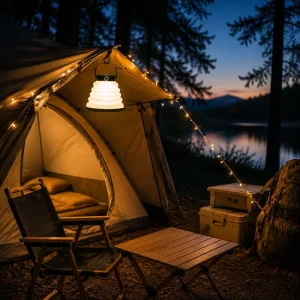 Telescopic Solar Camping Light LED Outdoor Camping Light Portable Solar Lantern with Handle for Tent Fishing and Night Activity