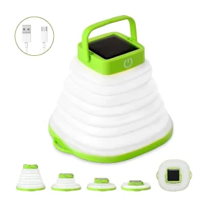 Telescopic Solar Camping Light, Portable Folding Outdoor Emergency Lantern for Camping and Hiking