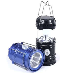 Telescopic USB Rechargeable Solar Charging Plastic Outdoor Portable Solar Folding Led Camping Lantern Light