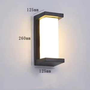 The New Outdoor Waterproof PIR Radar Rgb Dimmable 12v 24v Sensor Wall Lamp Chinese Style Terrace Courtyard Outdoor Wall Lamp