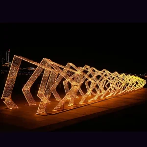 Time-Space Tunnel Modeling Large Arch LED Christmas Outdoor Street Lamp with Custom Color and Waterproof Design
