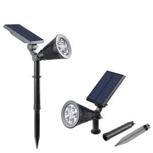 Top Sale Outdoor Christmas Decoration Solar Powered LED IP65 Garden Projector Laser Spot Light Headlight High/Low Light Dimmable