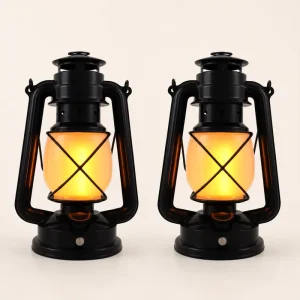 Touch-Control LED Camping Lamp, Portable Battery-Powered Outdoor and Dining Table Light with Type-C Charging