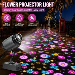 Triple Overlay Superimposed Pattern Lamp IP65 Waterproof Outdoor Customizable Gobo Projector for Festival Garden Decor