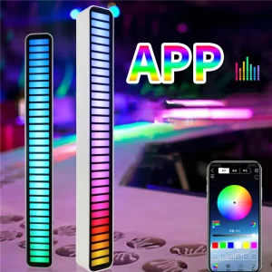 USB LED Strip Light Pickup Rhythm RGB Colorful Music Atmosphere Tube Modern Design Style Ambient Energy-Saving Lamp APP Control