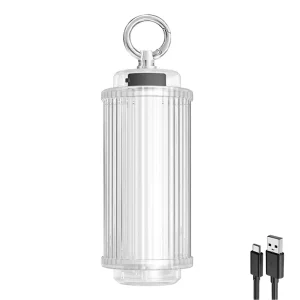 USB Rechargeable ABS Gold Mini LED Lantern IP44 Waterproof 5W Touch Control Dimmable 2700K Warm White Camping Lamp