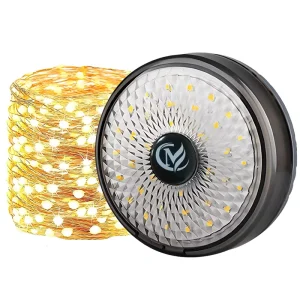 USB Rechargeable Camping Lantern String Lights Portable Garden Disk Lamp Warm LED Tent Decor Outdoor Lighting