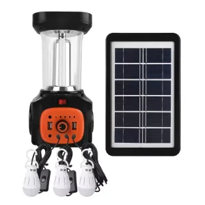 USB Rechargeable High-Lumen Portable Solar LED Camping Lantern with Bluetooth