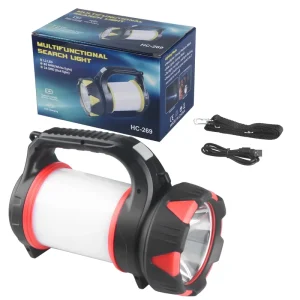 USB Rechargeable IP65 Waterproof Camping L2+SMD Multifunctional LED Spotlight High Brightness Long Range Handheld Lantern