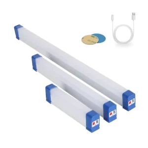 USB Rechargeable LED Light Tube T5 Portable Magnetic Emergency Camping Lamp for Outdoor Night Market Made of Plastic