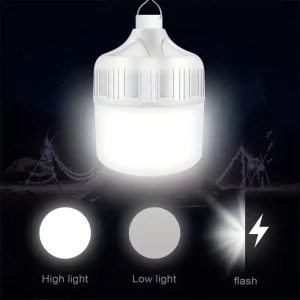 USB Rechargeable Portable Camping Light Bulb Waterproof Outdoor for Tent Hanging Hiking Picnic Fishing