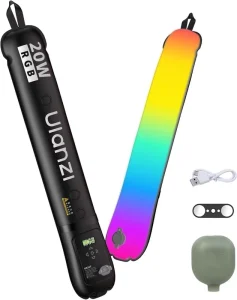 Ulanzi UA20C 20W RGB Magnetic Air Tube Light Foldable Video Light 1800 10000K CRI 95+ Full Light for Photography Live Streaming