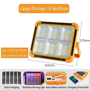 Ultra Bright USB Rechargeable ABS IP66 Small LED Solar Powered Floodlight Outdoor Camping Emergency Lamp Camping Tent Light
