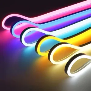Ultra-Thin 180 Degree DC12V Waterproof Silicone Tube with App Control IP68 5m Silicone Flex Cuttable Neon LED Strip Light