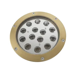 Ultra-Thin Brass LED Underground Recessed Light IP67 IK10 Drive-Over Outdoor Landscape Light
