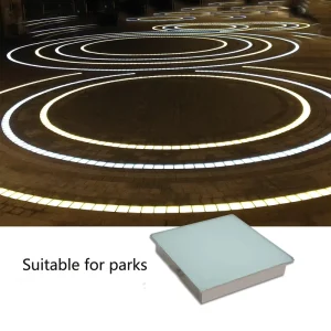 Underground Plaza Outdoor Lighting Corridor Paving Street Lights IP67 Decorative Floor Tiles RGB Brick Lights